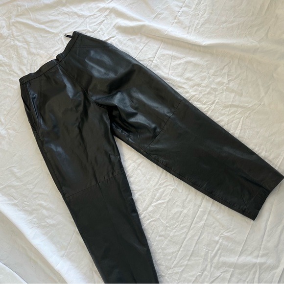 Vintage High Waisted Leather Pants - Picture 7 of 7